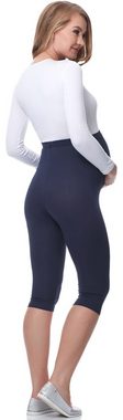 Be Mammy Umstandsleggings 3/4 Umstandsleggings aus Viskose BE-03 2er Pack (2-tlg) elastischer Bund