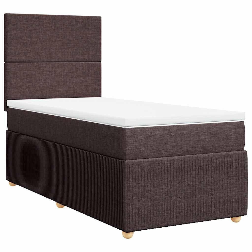 vidaXL Bett Boxspringbett mit Matratze Dunkelbraun günstig online kaufen