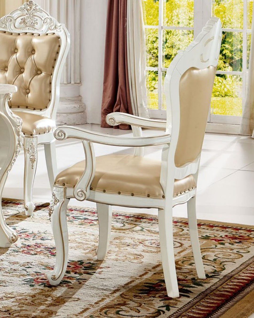 JVmoebel Stuhl, Klassischer Essszimmer Stuhl Möbel Lehnstuhl Barock Sessel Design | Stühle