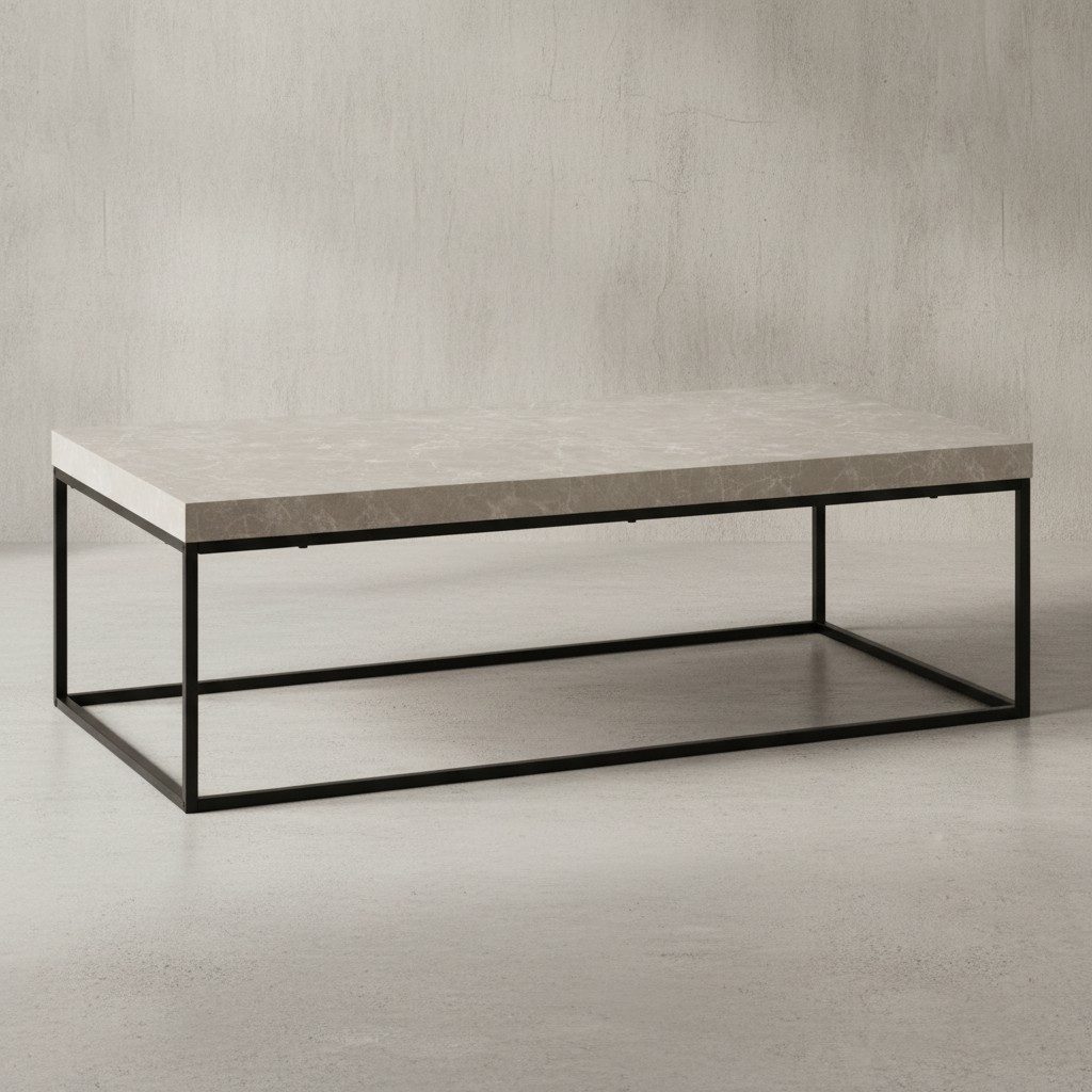 KADIMA DESIGN Couchtisch Couchtisch 120x60x38 cm Sandfarben Sofatisch in St günstig online kaufen