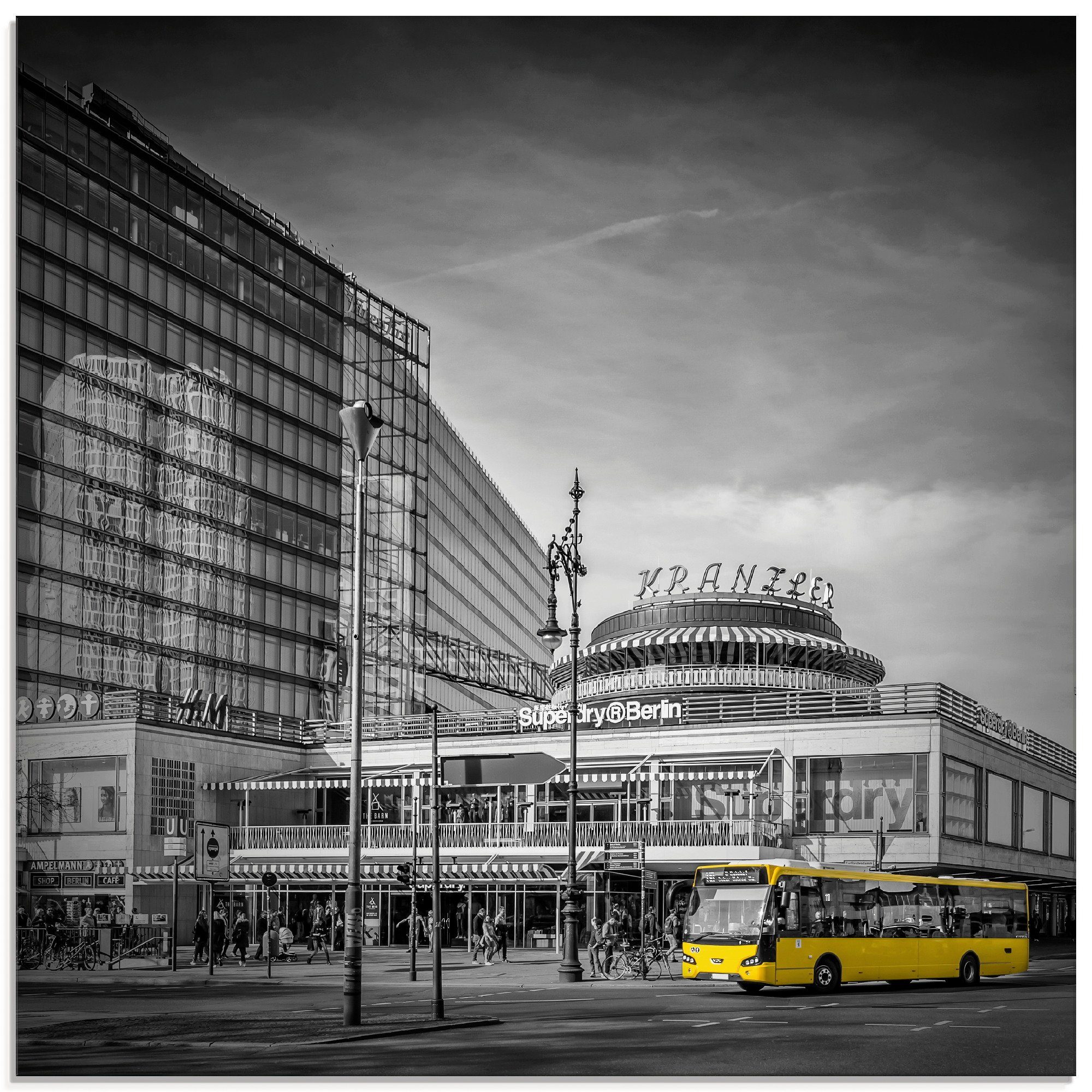 Artland Glasbild Berlin City-West, verschiedenen Deutschland in (1 St), Größen