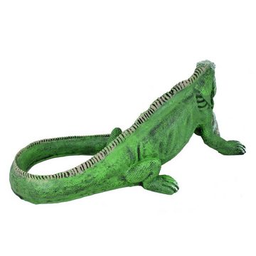 colourliving Gartenfigur Leguan Figur grün Echse lebensecht wirkend, (exotische Dekoration), Reptilien Figur, 52 cm, grün, detailreiche Darstellung