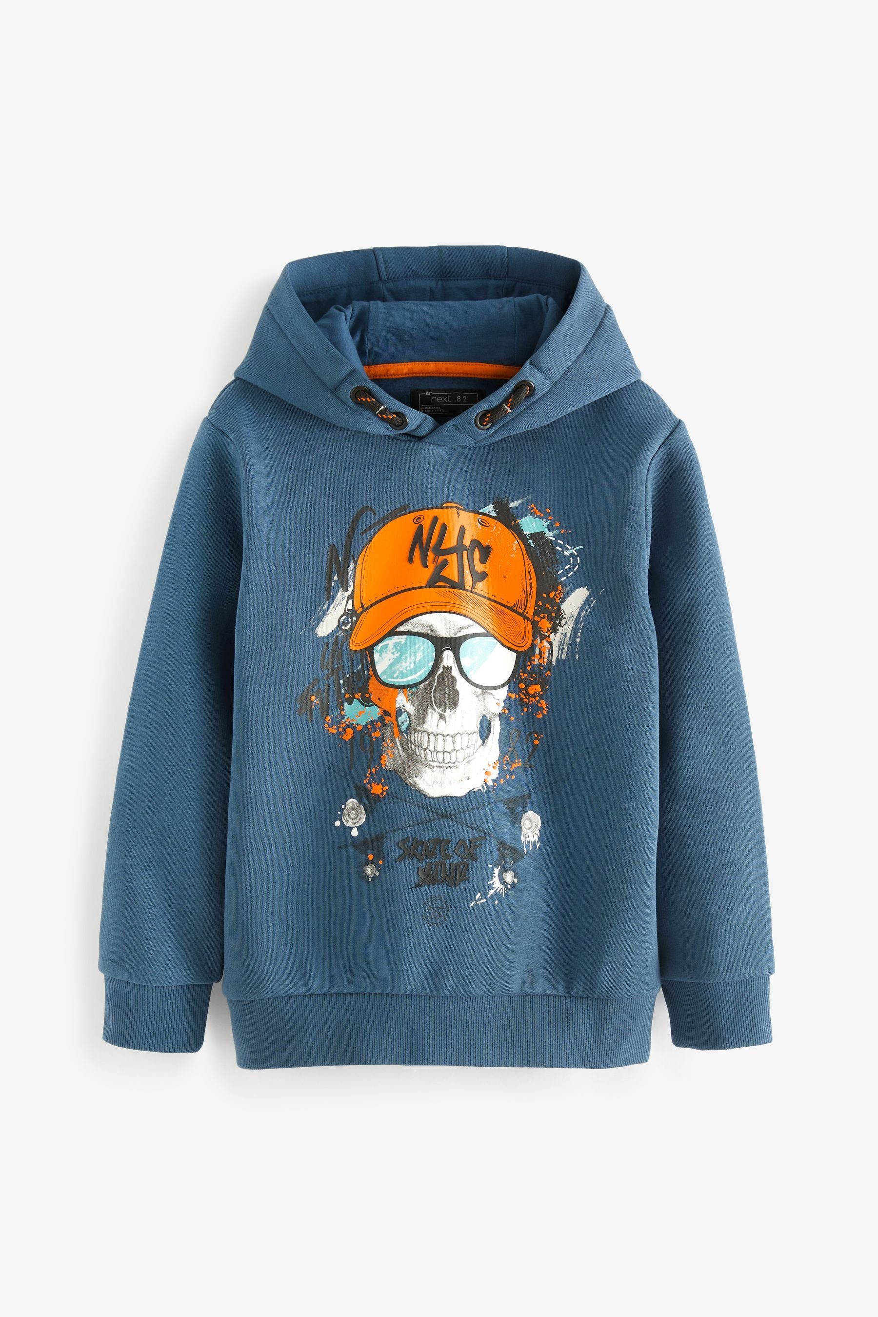 Next Kapuzensweatshirt Hoodie mit Totenkopfgrafik (1-tlg)