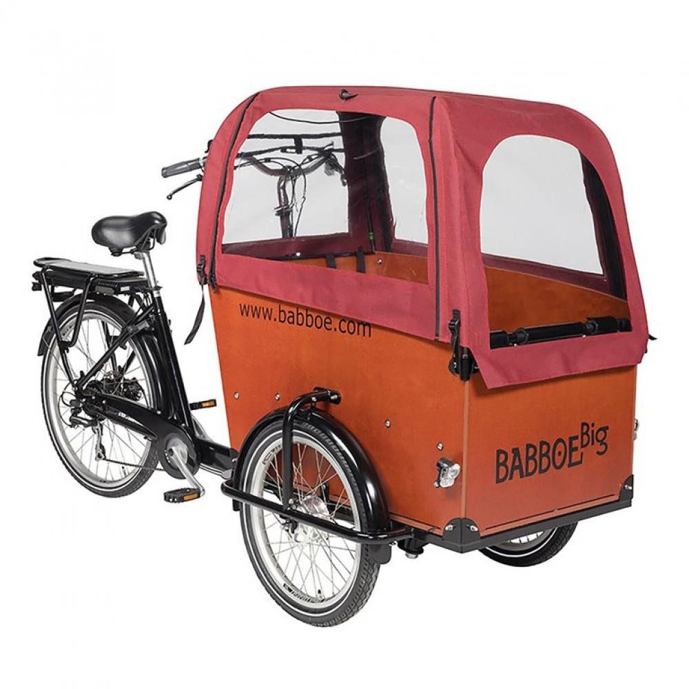 Babboe S-Pedelec Babboe Regenverdeck rot für Big Docril