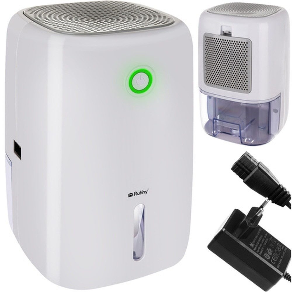 Ruhhy Luftentfeuchter Feuchtigkeitsabsorber Luftbefeuchter, für 30 m³ Räume, Entfeuchtung 0,33 l/Tag, Tank 0,8 l, entfernt bis zu 330 ml Feuchtigkeit pro Tag, ideal für kleine Räume