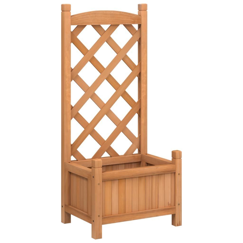 Rankgitter 40 x 30 x 90 cm Pflanzkübel mit Spalier Braun Massivholz Tanne Rankhil
