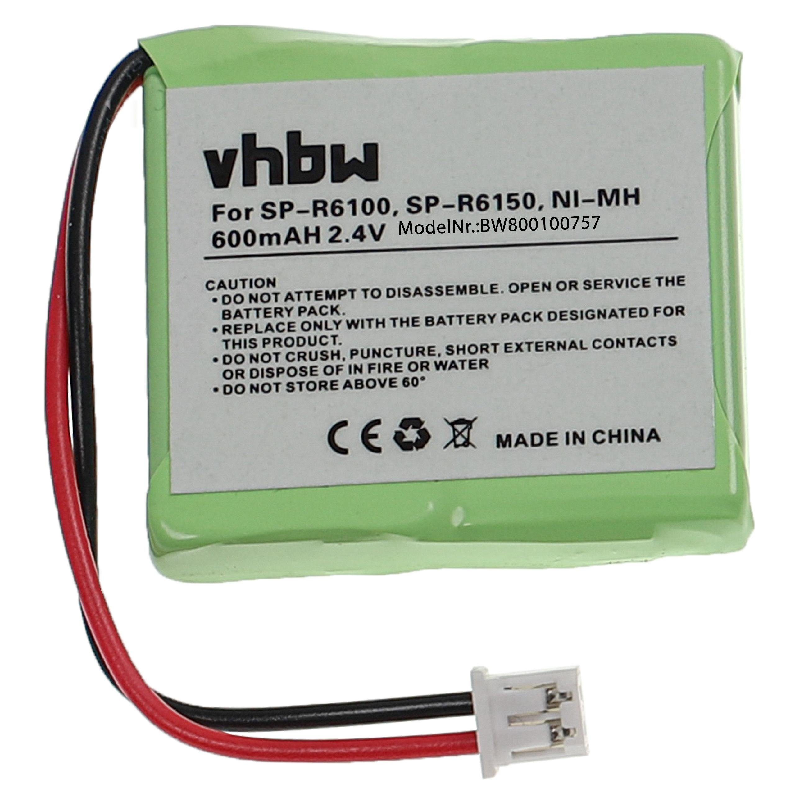 vhbw kompatibel mit Samsung SP R6150, R6100 Akku NiMH 500 mAh (2,4 V)