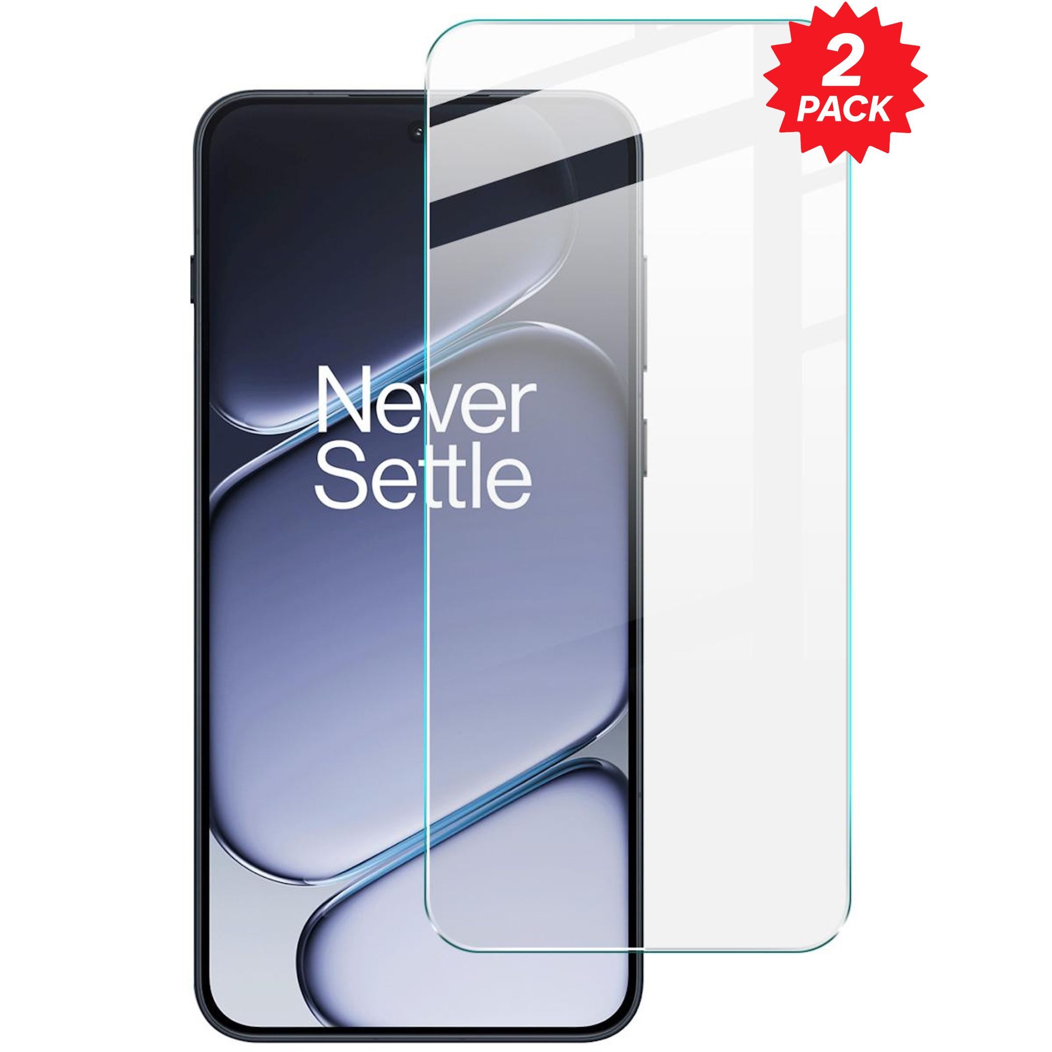 Wigento Handyhülle Für OnePlus 15R 2x 2.5D 0.26mm 9H Hart Glas Display Schutzglas, Spar Set 0,26mm 9H 2.5D Hart Glas Folie, hoher Schutz