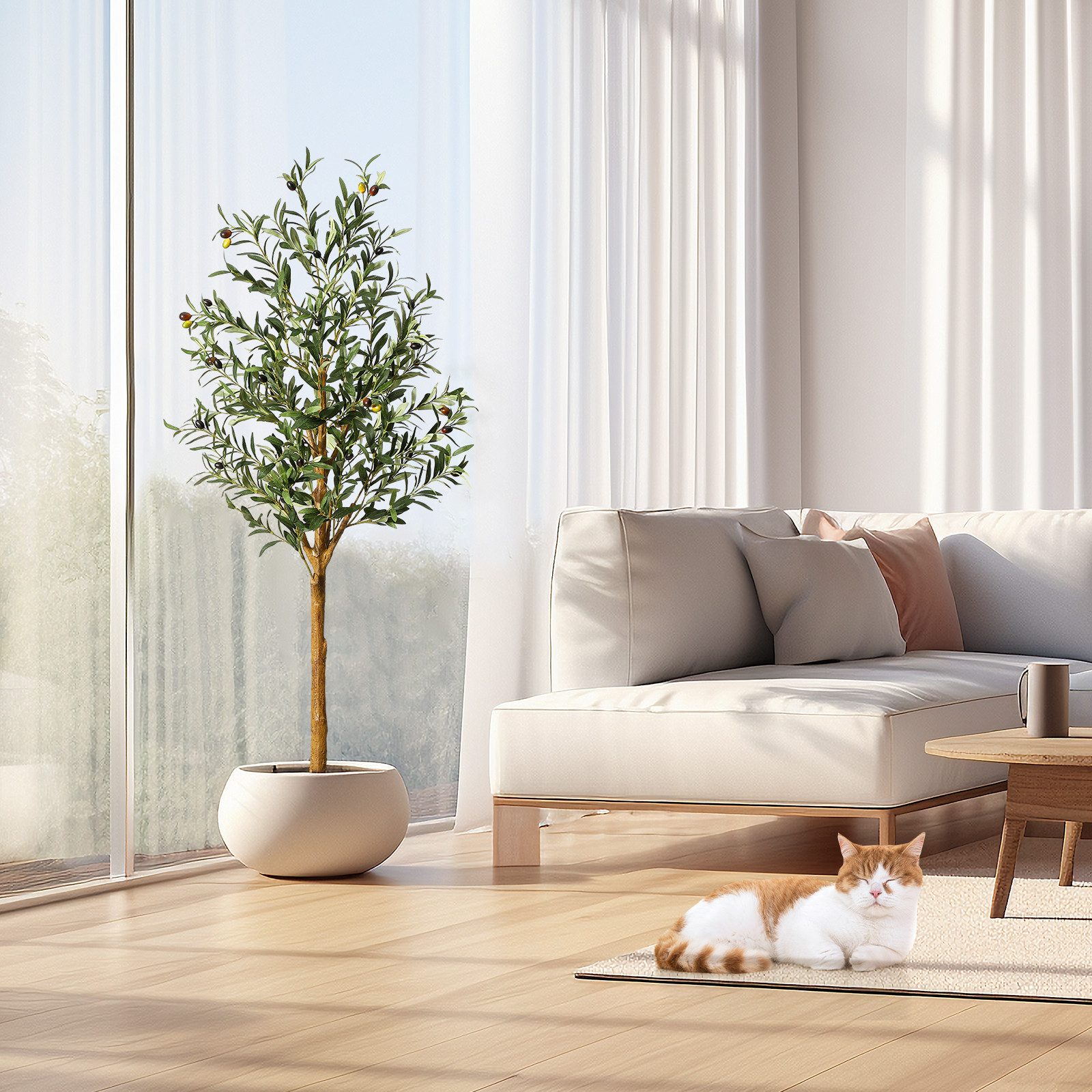 Kunstbaum Künstlicher Olivenbaum, 5FT(1.5/1.8m) hoch, Olivenbäume günstig online kaufen