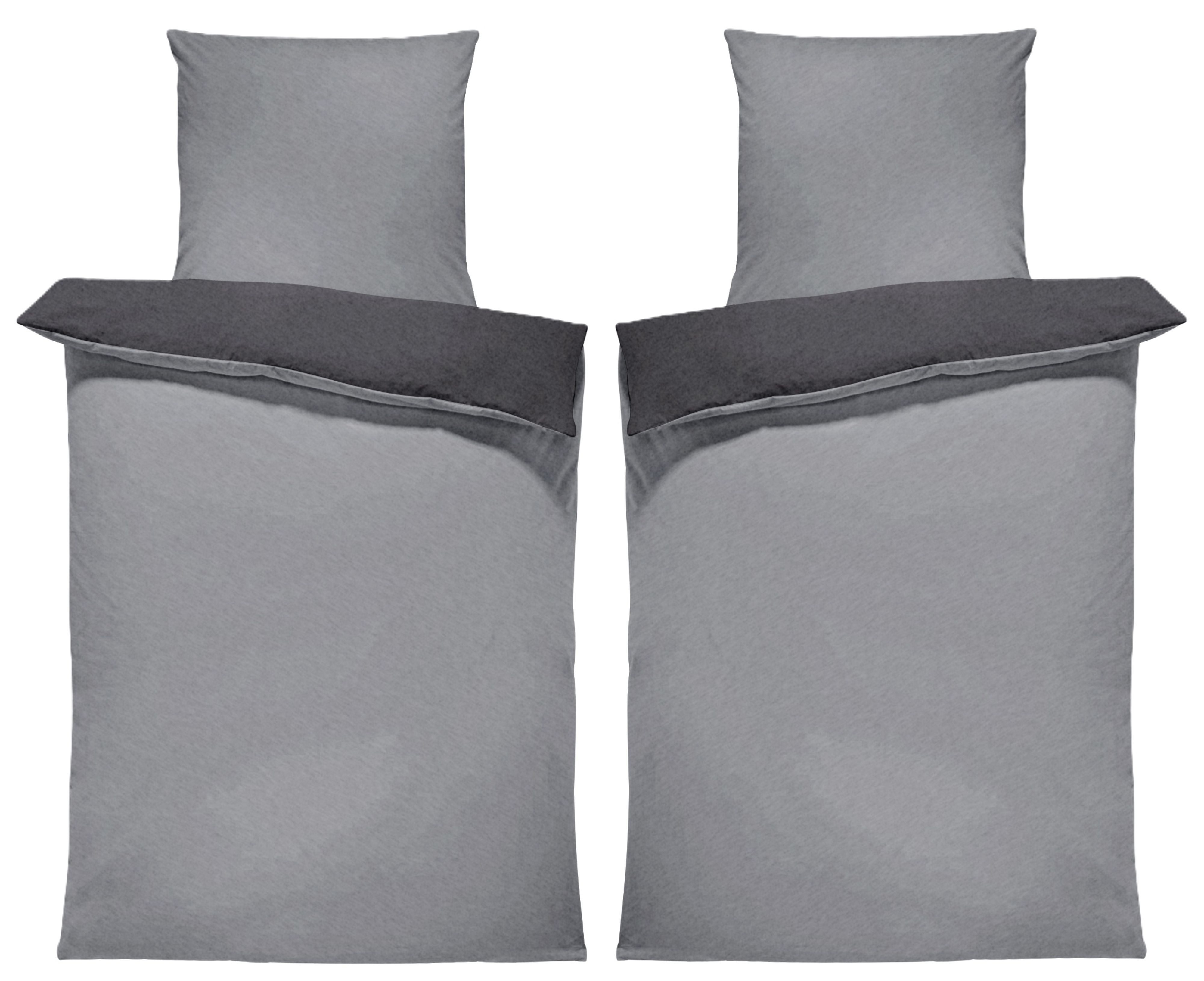 One Home Bettwäsche Winter Thermofleece Doubleface Uni, Fleece, 4 teilig, Wende modern, kuschelig flauschig warm weich Winter Normalgröße