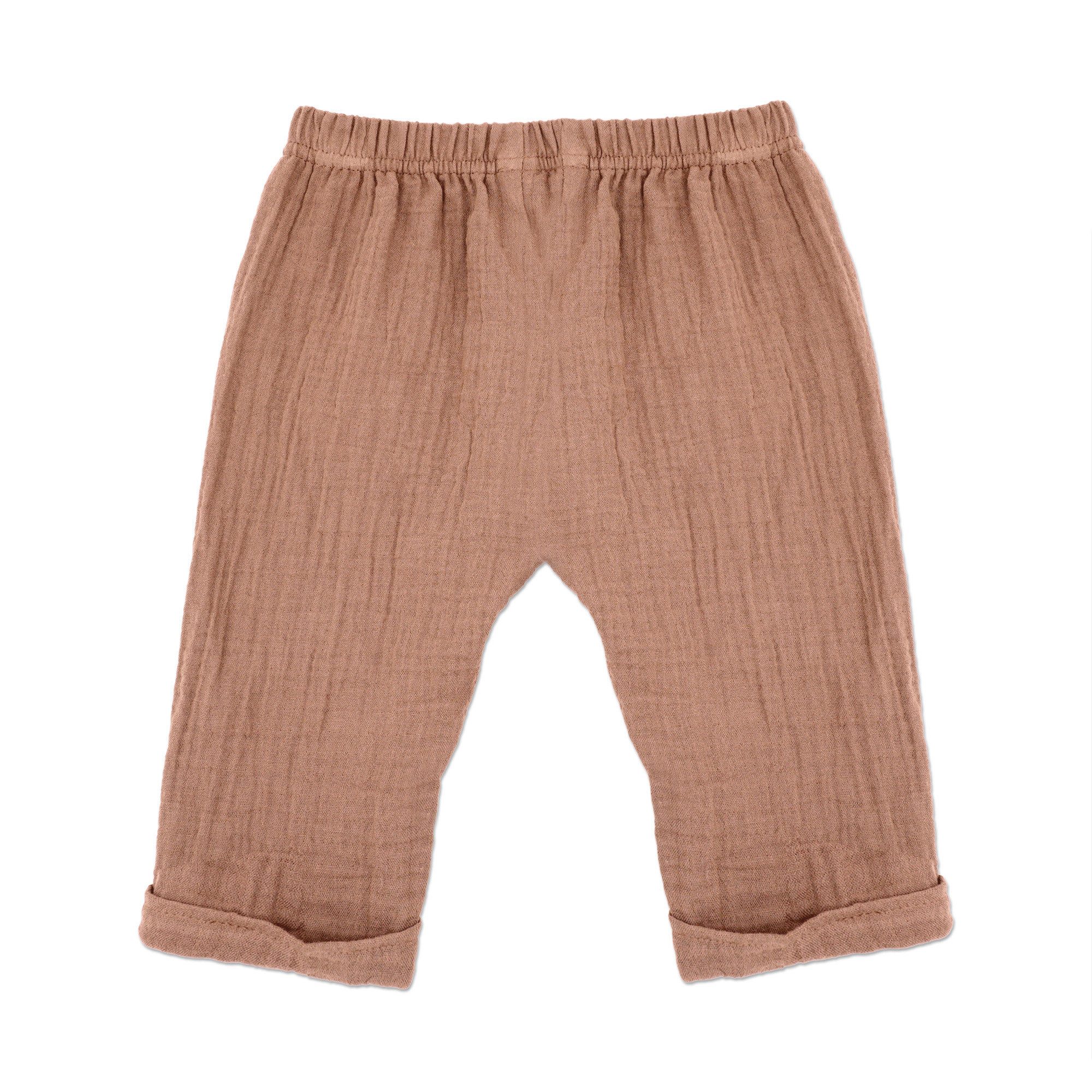 Stoffhose GOTS BABY-Krempelhose Musselin