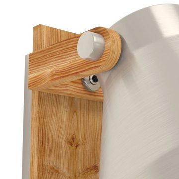 EGLO Deckenspot CAWTON, ohne Leuchtmittel, Wandleuchte, Flurlampe aus geflammtem Holz und Metall in Creme