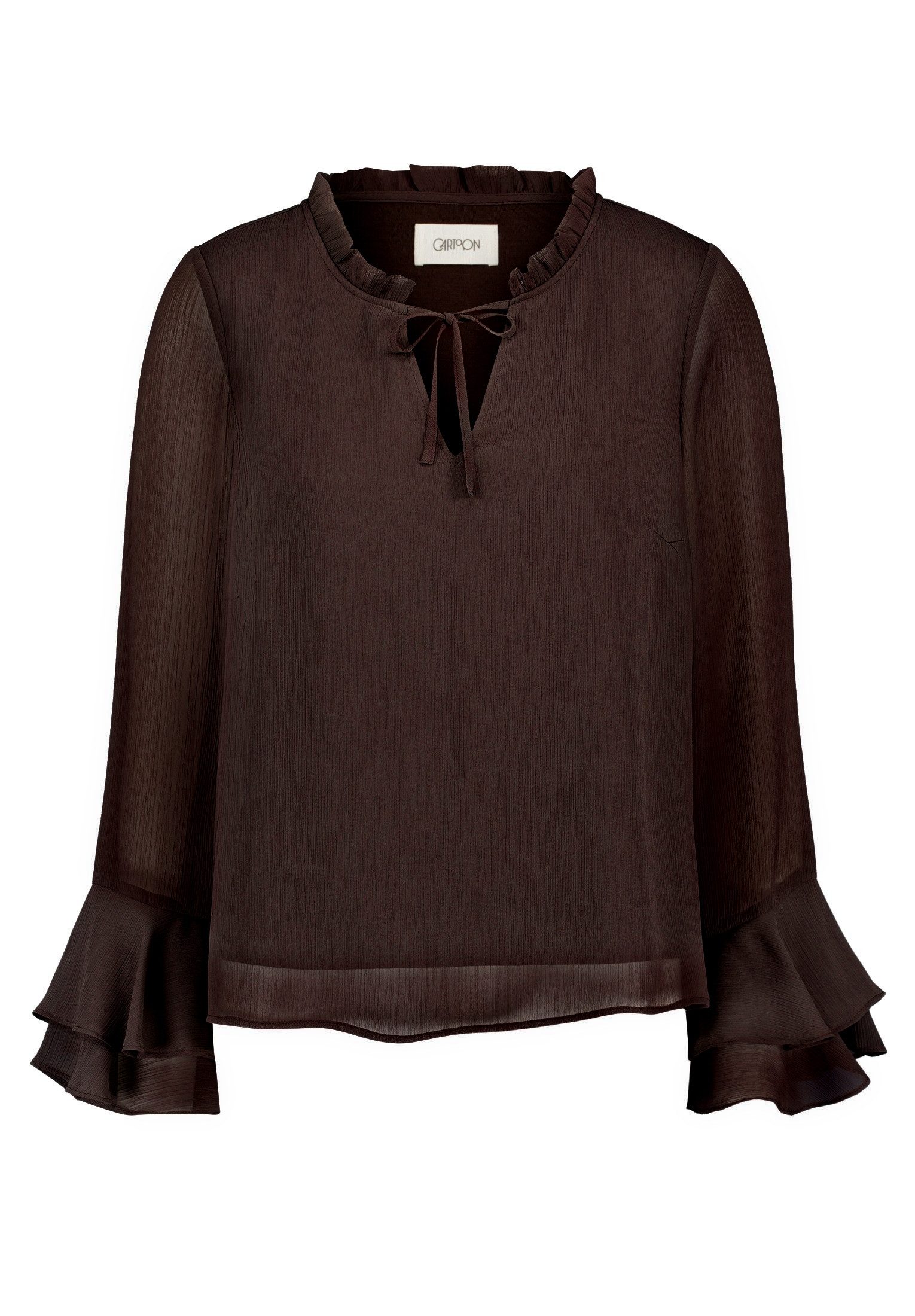 Cartoon Schlupfbluse Damen mit Volant
