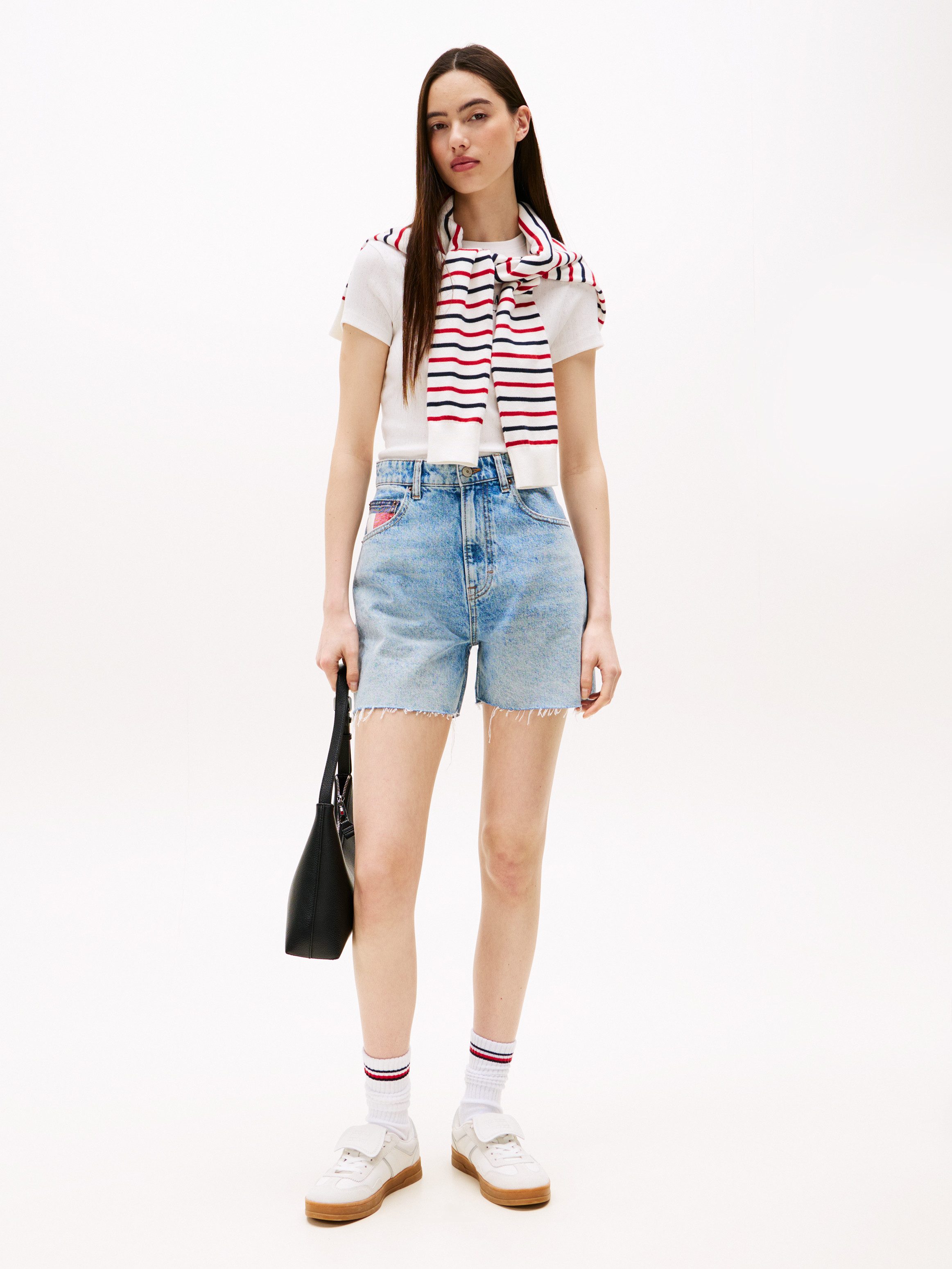 Tommy Jeans Kurzarmshirt TJW SLIM LOGO 2 POINTELLE TEE
