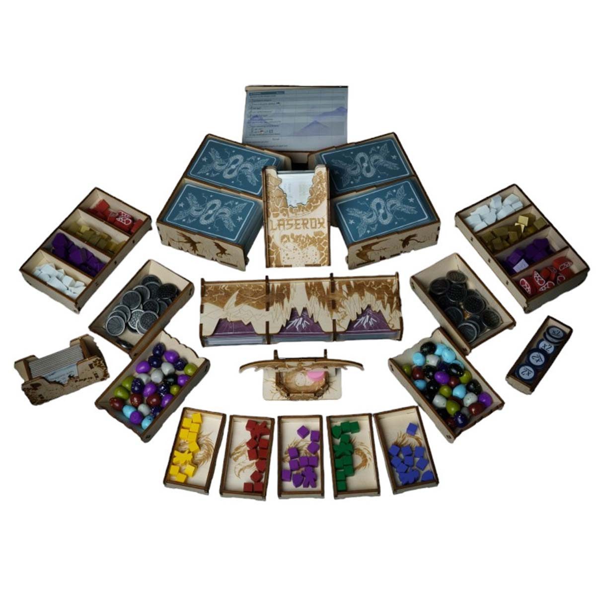 Laserox Spiel Laserox Insert für Wyrmspan / Schwingenschlag - Organizer