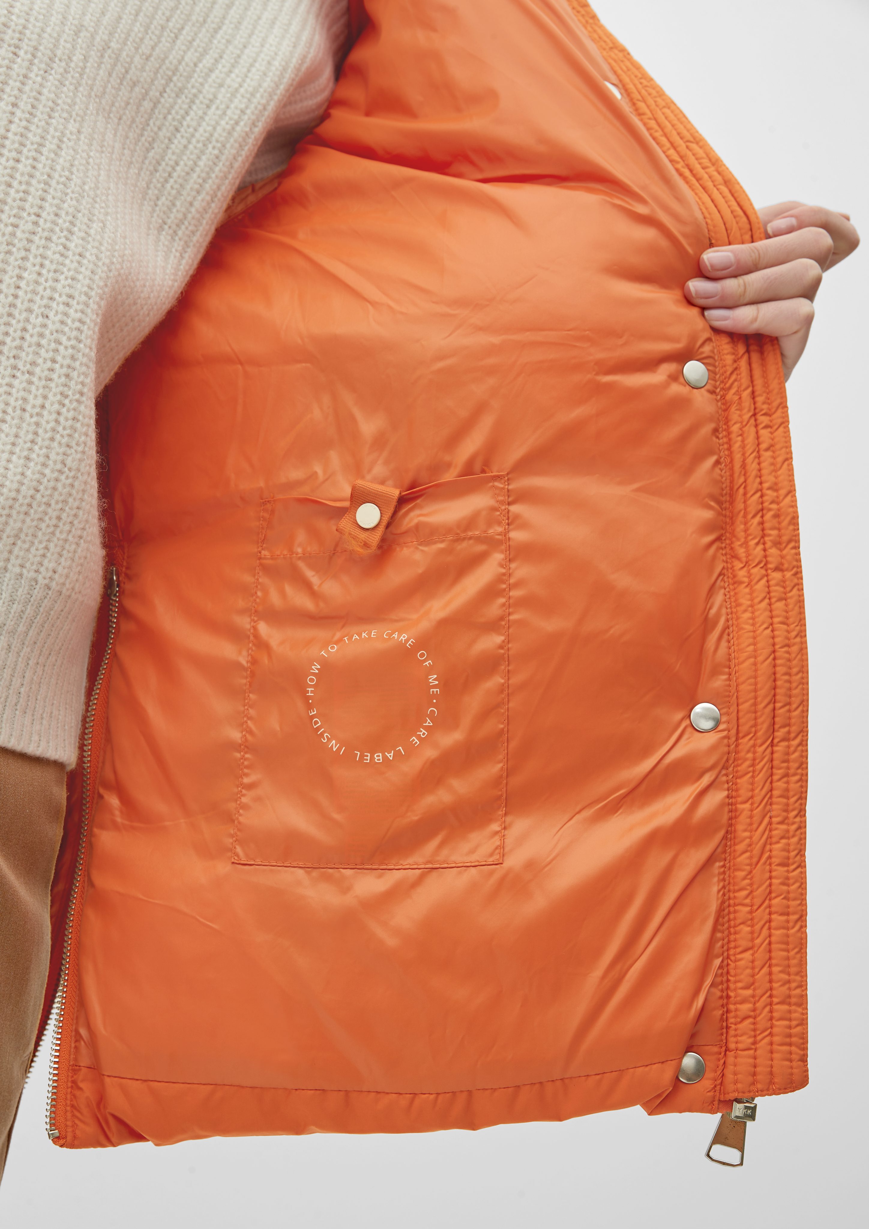 Outdoorjacke s.Oliver Pufferjacket light wattierte Warm orange