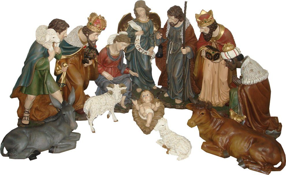 dekoprojekt Krippenfigur Krippenfiguren Krippenset 12-teilig (Set, 12-teilig)