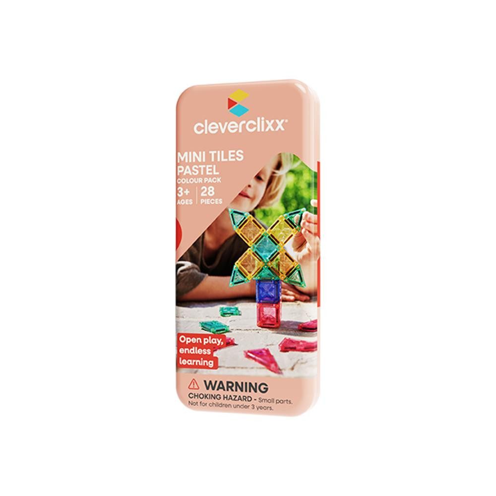Cleverclixx Cleverclixx Mini Tiles Pack Pastellfarben – 28 Teile Magnetspie günstig online kaufen