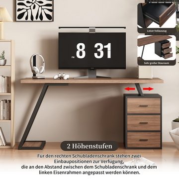 Flieks Schreibtisch (1 Tisch), Computertisch mit 1 Ablage Bürotisch Gamingtisch 140*59.5*75cm