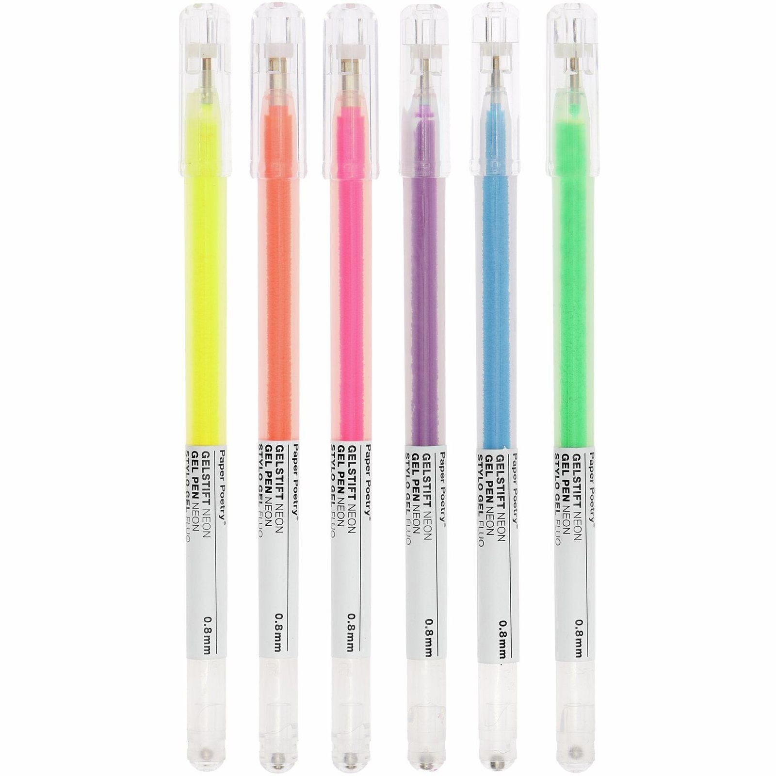 Rico Design Malstift Paper Poetry Gelstifte, (6-tlg., 0,8 mm)