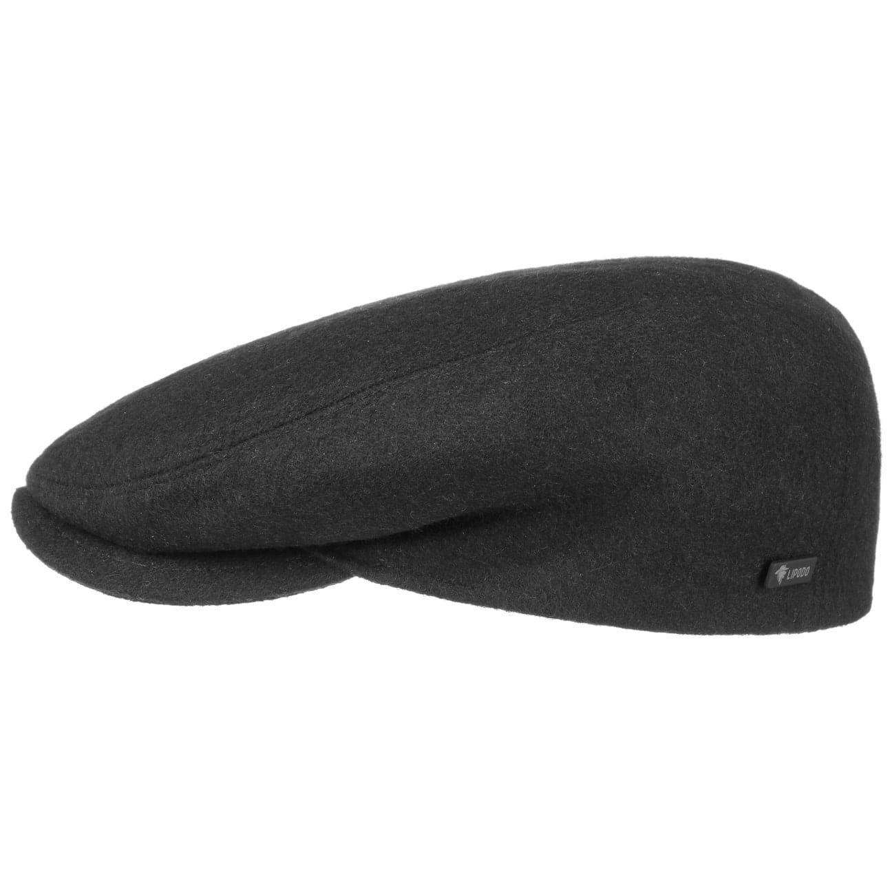 Lipodo Flat Cap (1-St) Flatcap mit Schirm, Made in Italy schwarz
