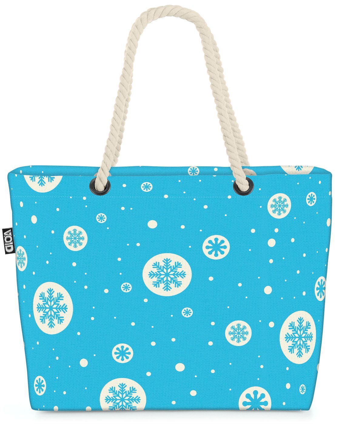 Strandtasche Schnee Dekoration S Deko Bag Winter Weihnachten (1-tlg), Muster Beach Weihnachten Muster VOID