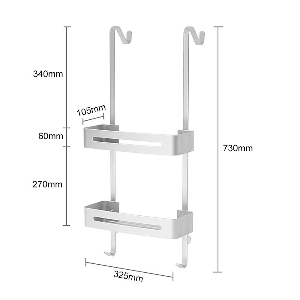 NUODWELL Duschablage Duschablage zum Hängen, ohne Bohren, Badregal hängereg günstig online kaufen