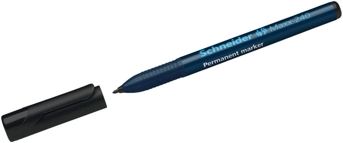 SCHNEIDER Permanentmarker Permanentmarker 240 mit Rundspitze 1-2mm schwarz Packung mit 10 Stück