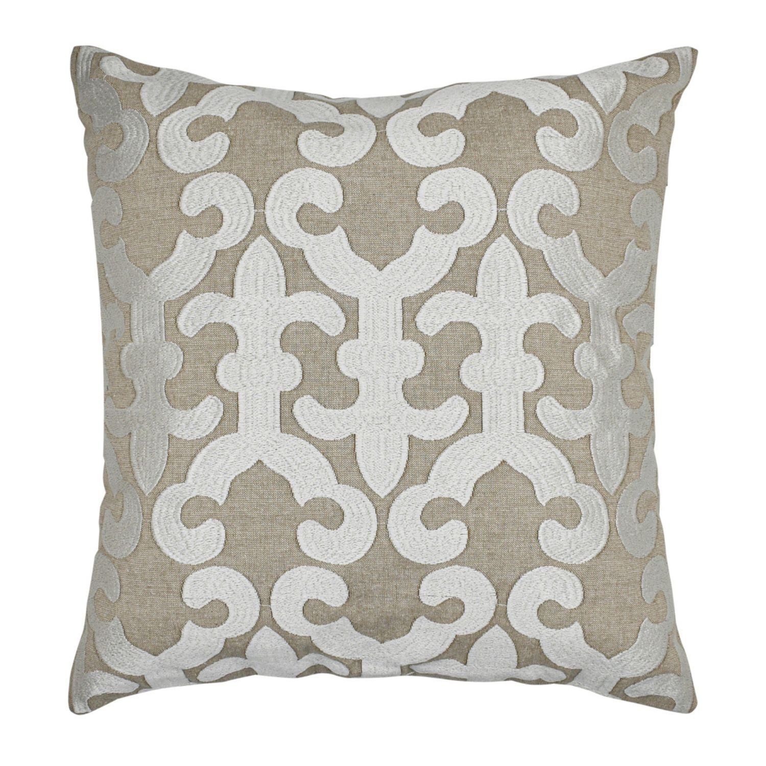 Marrakesch Orient & Mediterran Interior Zierkissen Boho Kissenbezug Kayon handgefertigt aus Baumwolle in Weiß 50 x 50 cm, (1 St)