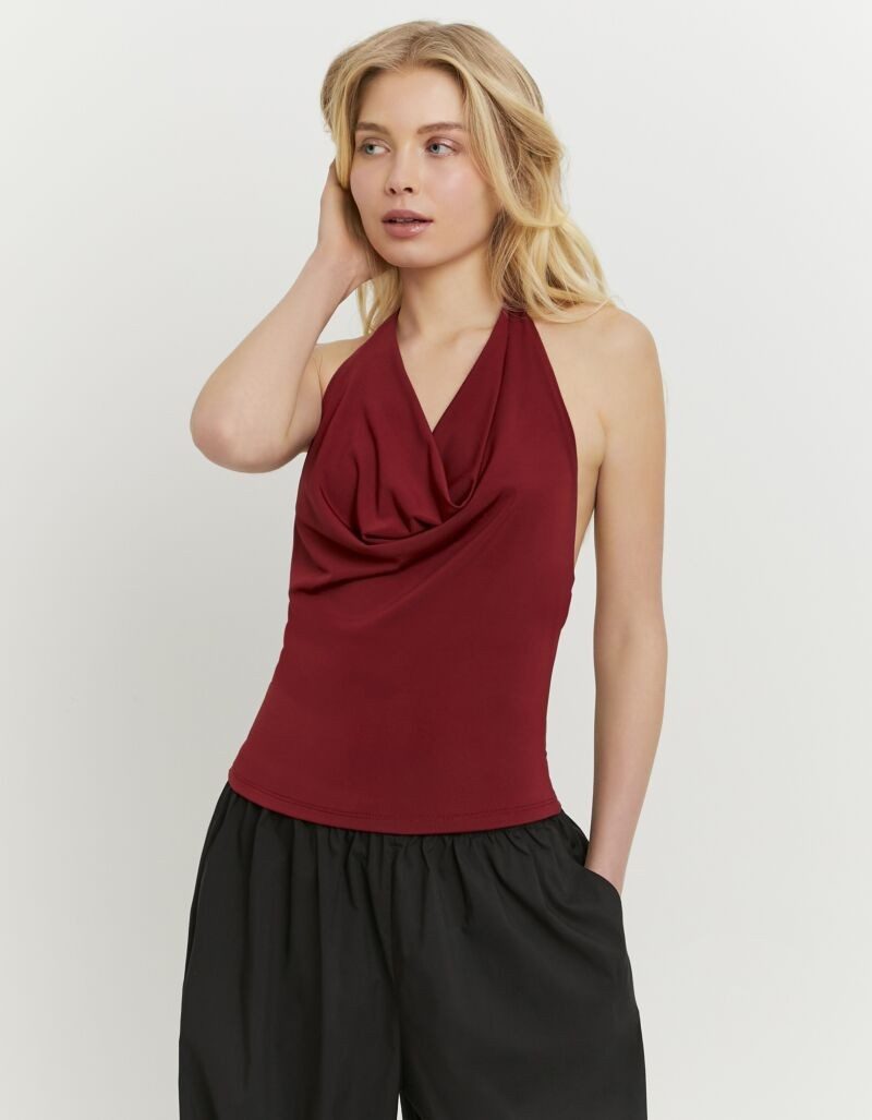 Tally Weijl Neckholdertop SSLPEBLOCK2 Neckholder-Top, figurbetont und kurz geschnitten