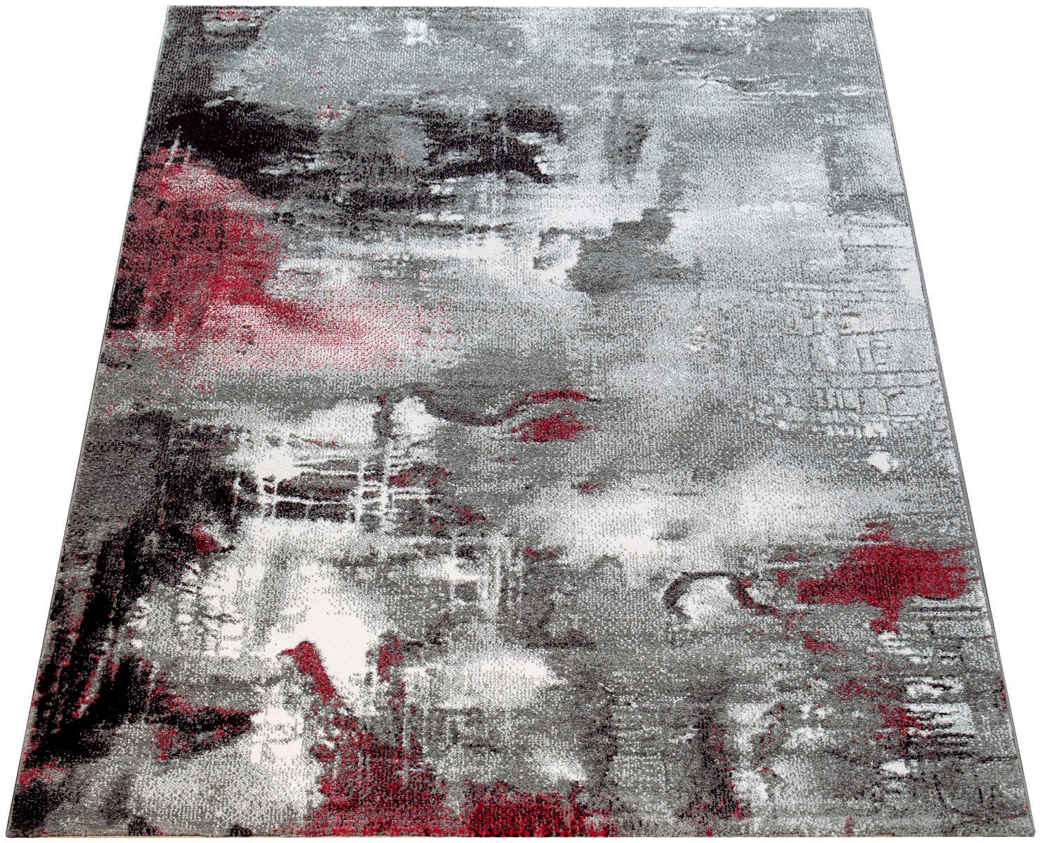 Paco Home Teppich Canvas 754, rechteckig, Höhe: 16 mm, Kurzflor, modernes Design, mit Arizona Leinwand Optik