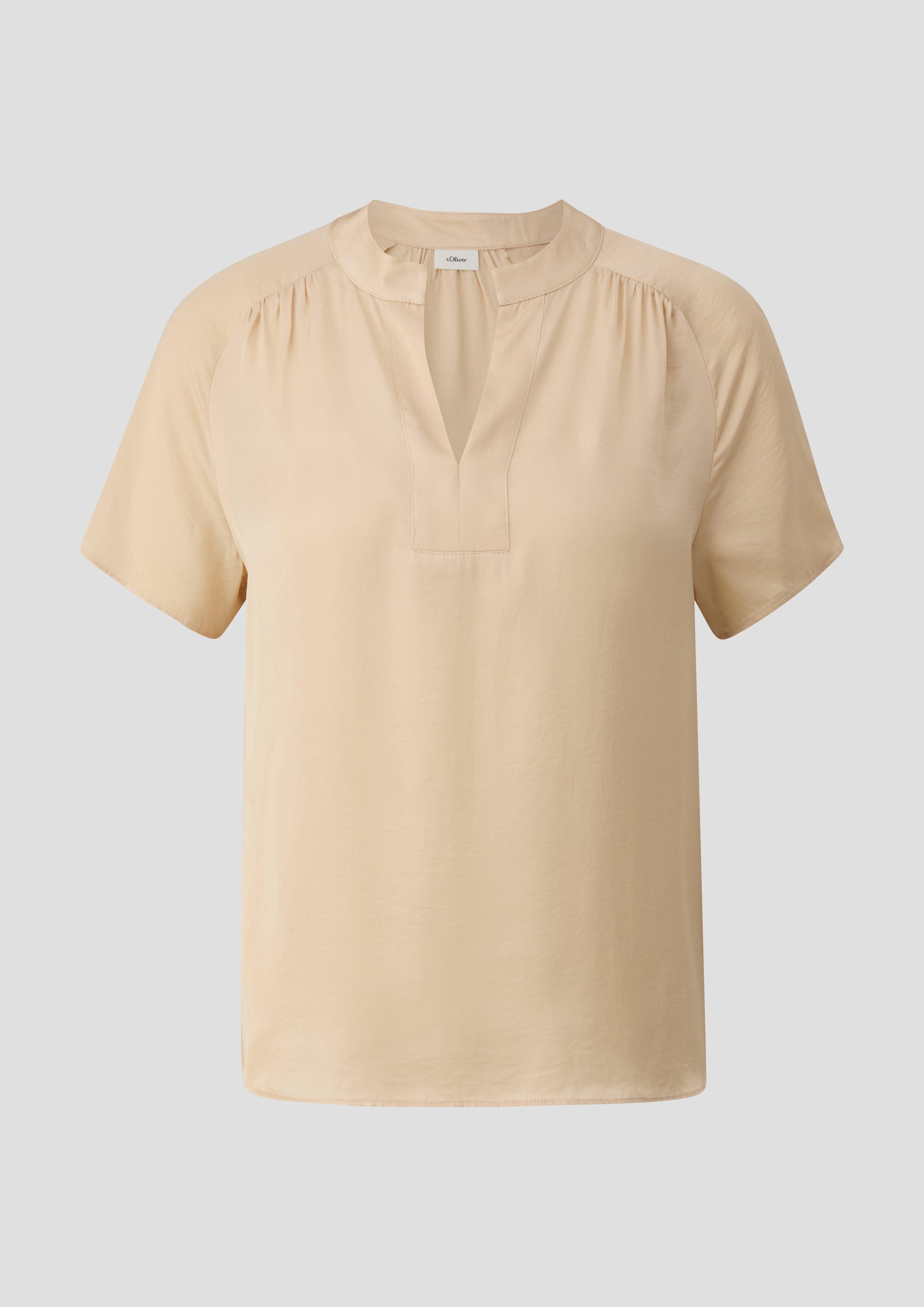 s.Oliver BLACK LABEL Kurzarmbluse Viskose-Bluse mit günstig online kaufen