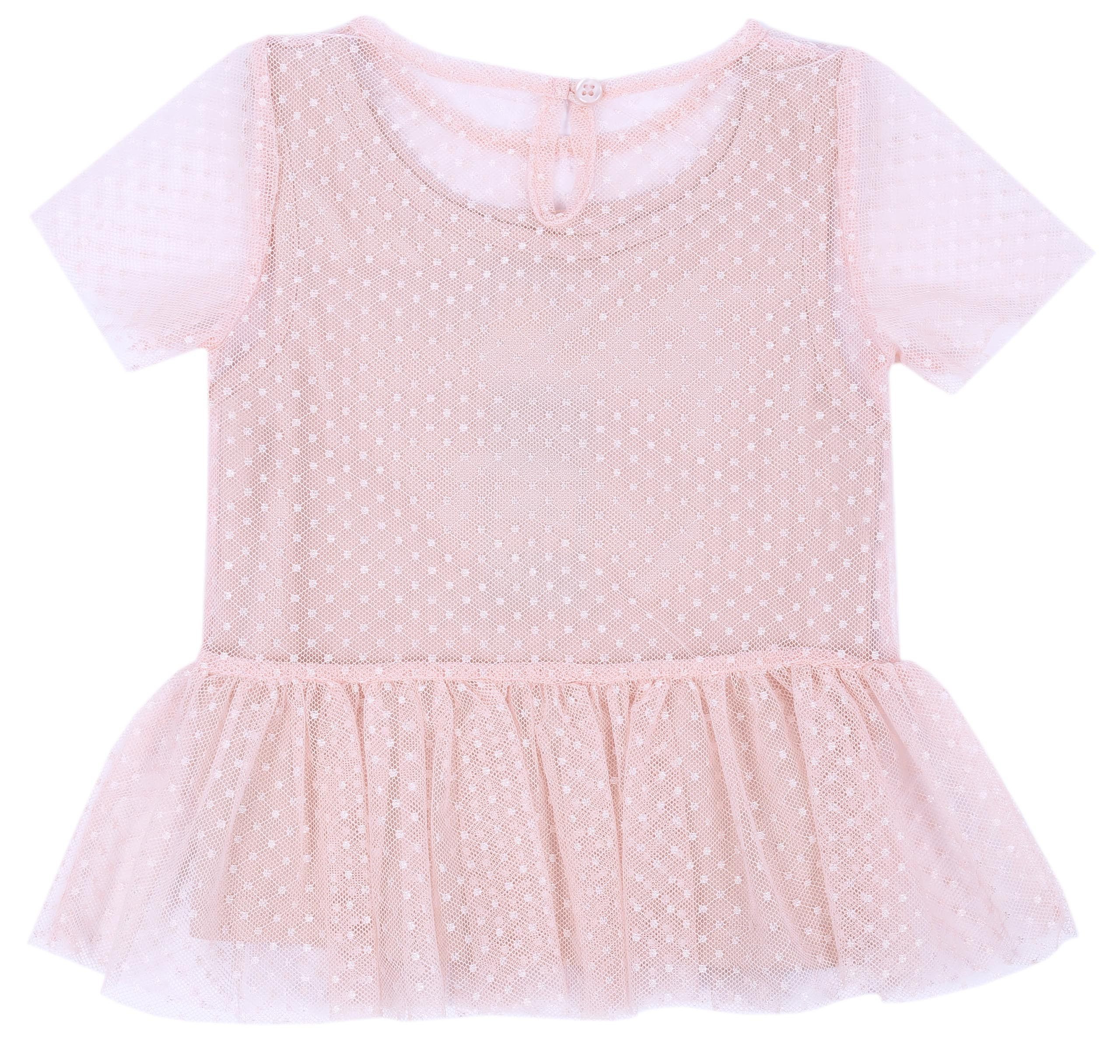Sarcia.eu Rüschenbluse Pinkes Mädchentunika mit Rüsche 3-4 Jahre