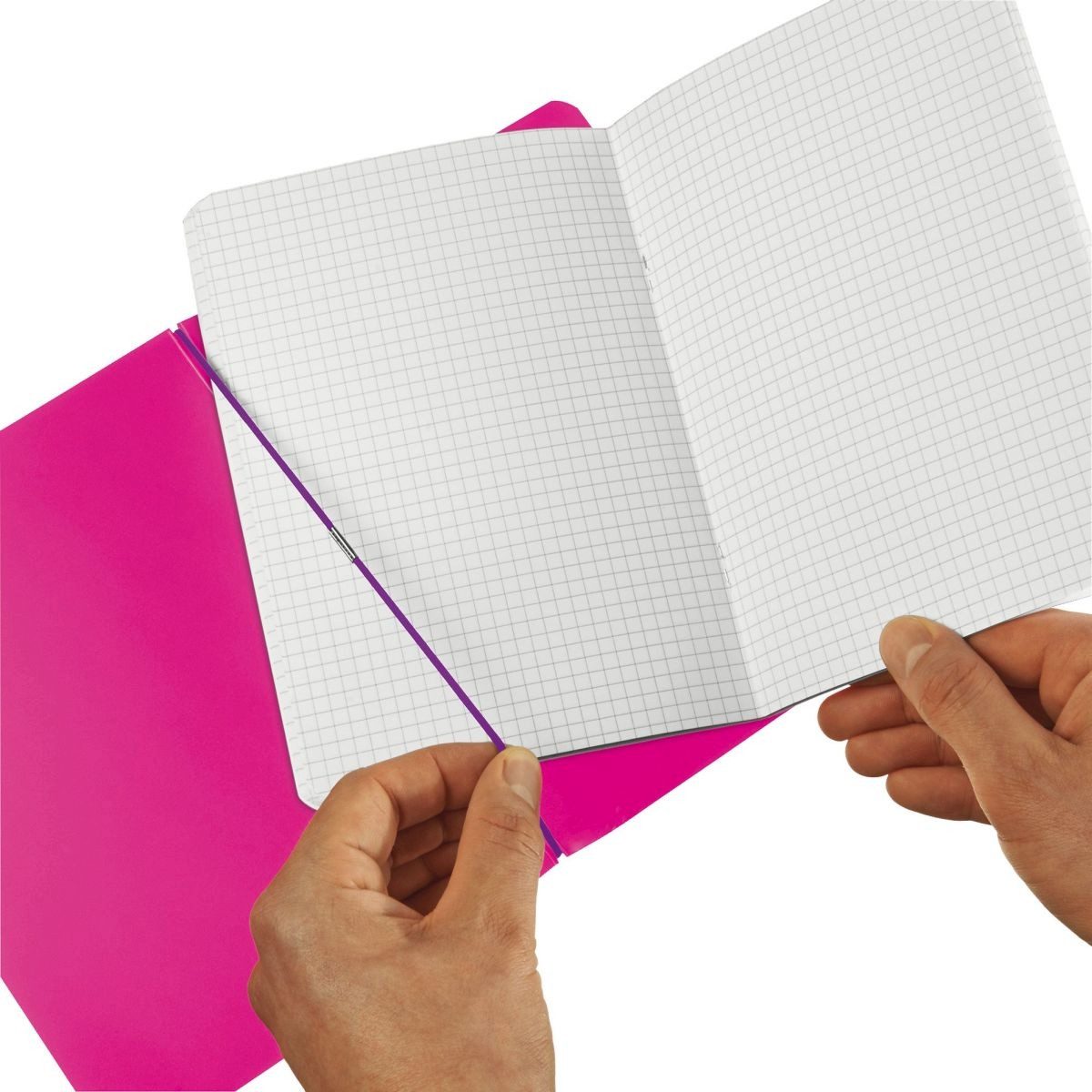 Herlitz Notizbuch Notizheft my.book flex PP A4 2x40 Blatt liniert/kariert pink