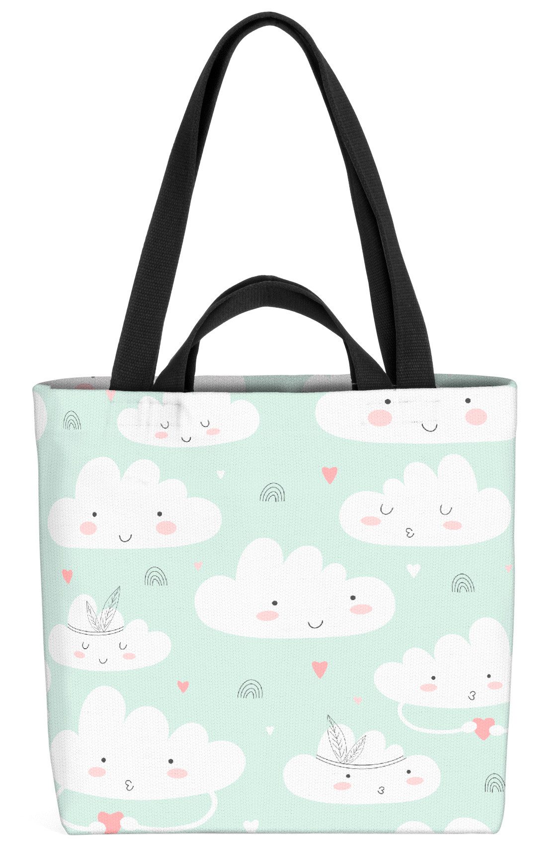 VOID Shopper Einkaufstasche, Wolken Kinder Himmel Wolken Kinder Himmel Kinderzimmer süß Baby Regen