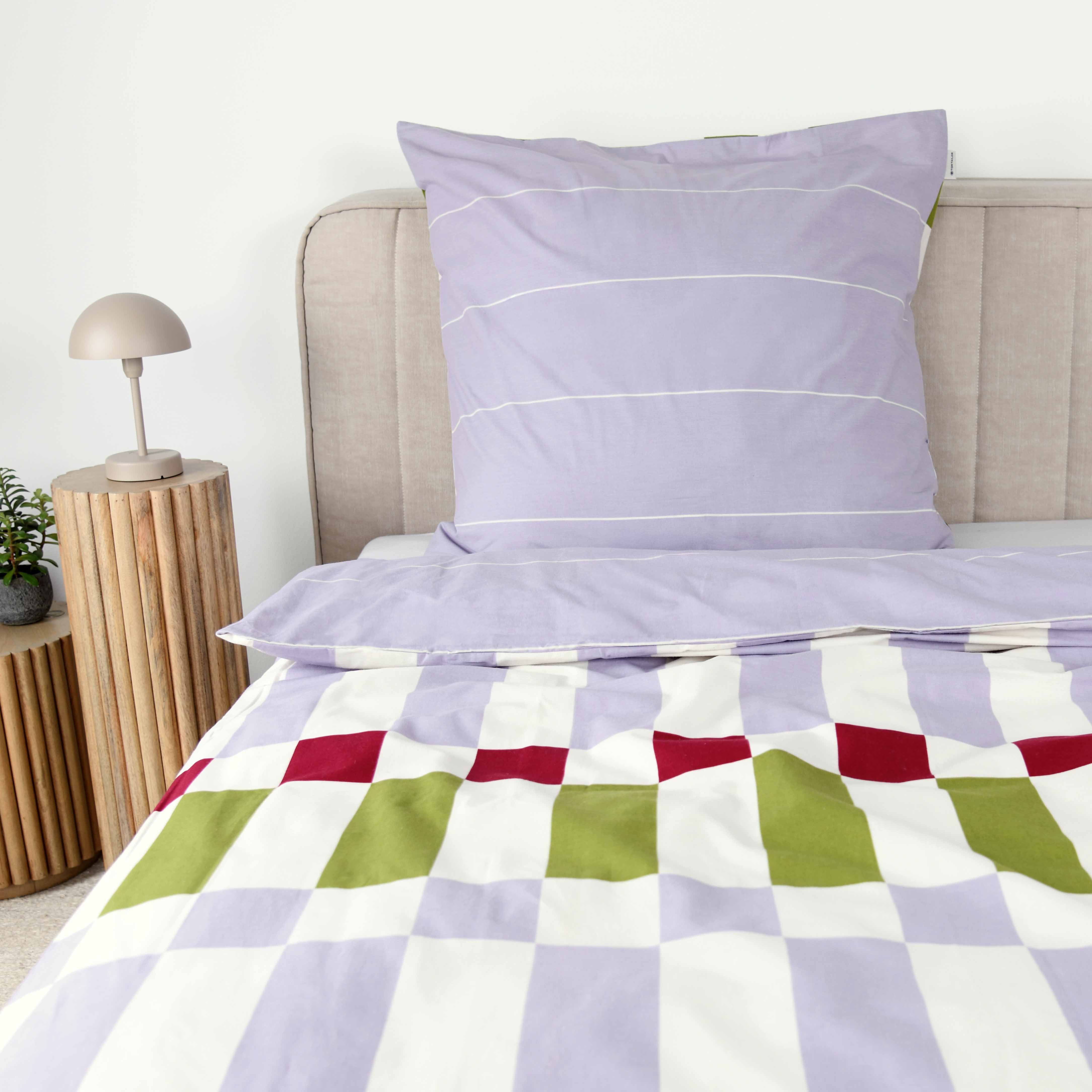 TOM TAILOR HOME Wendebettwäsche BOLD CHECK in Gr. 135x200cm oder 155x220cm, Renforcé, 2 teilig, new bedroom, gewebtes Label