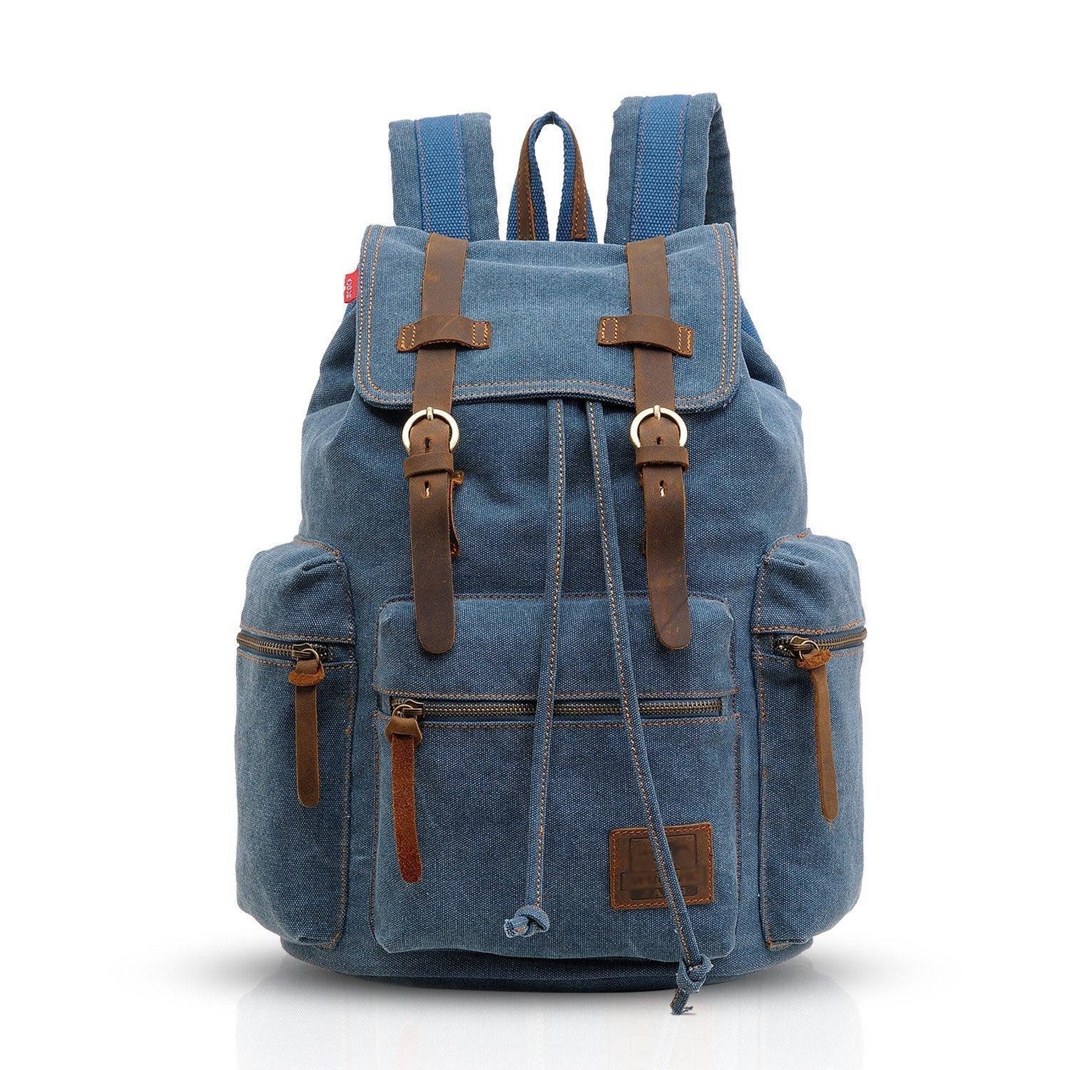 LuxusKollektion Laptoprucksack Rucksack Laptop 15.6 Zoll L Blau