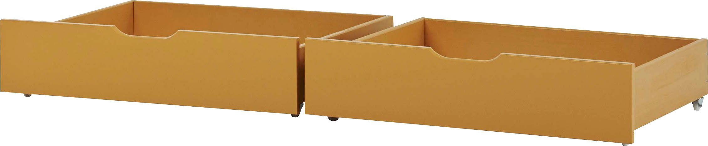 Neu eingetroffen Hoppekids Bettschubkasten ECO Comfort (2 2 7 gelb St. in St), Farben auf Rollen erhältlich
