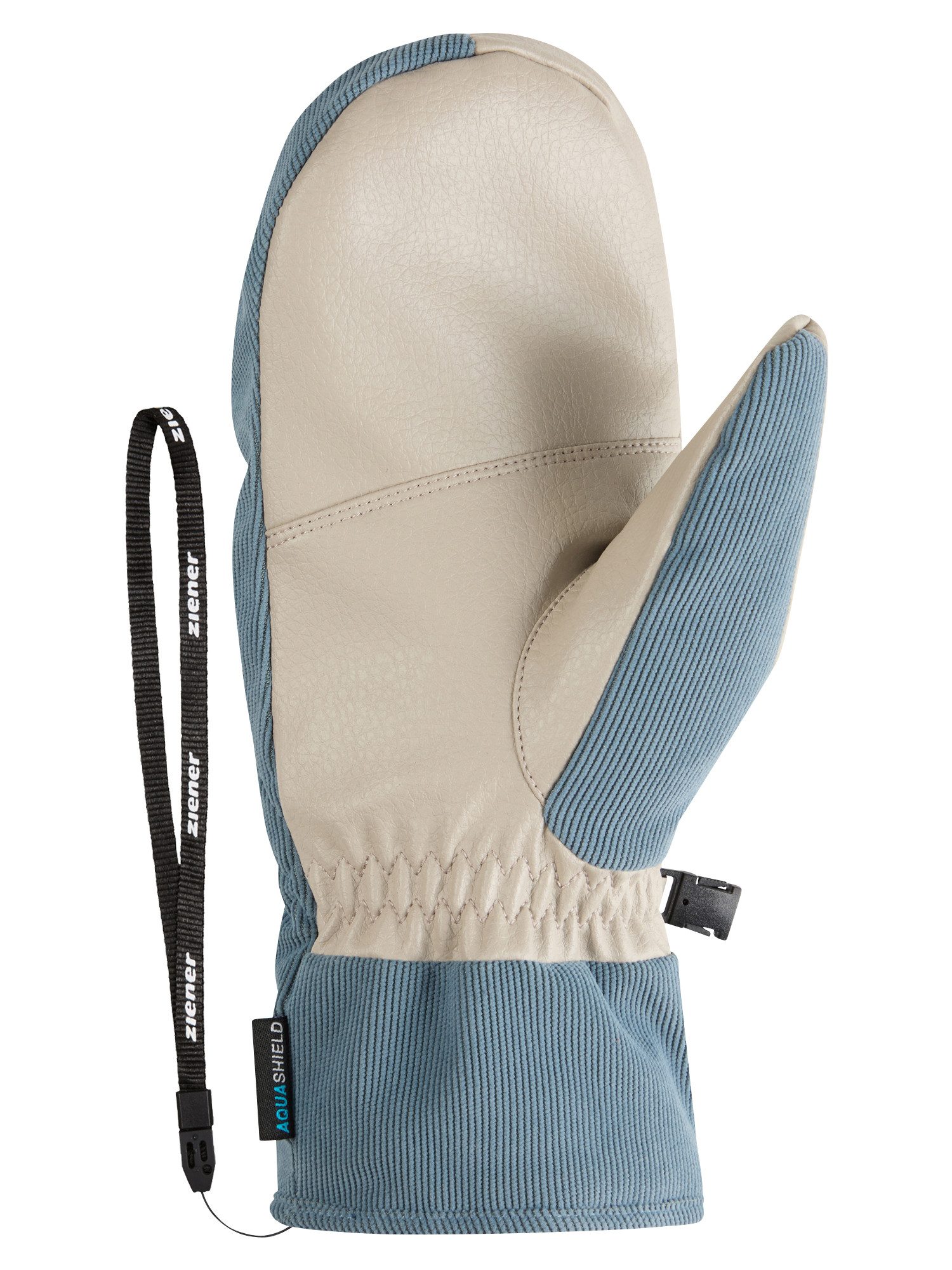 Ziener Fäustlinge GETTERO-Z AQUASHIELD® lavalan® wasser- und winddicht, atmungsaktiv, Wollwattierung, Lederinnenhand