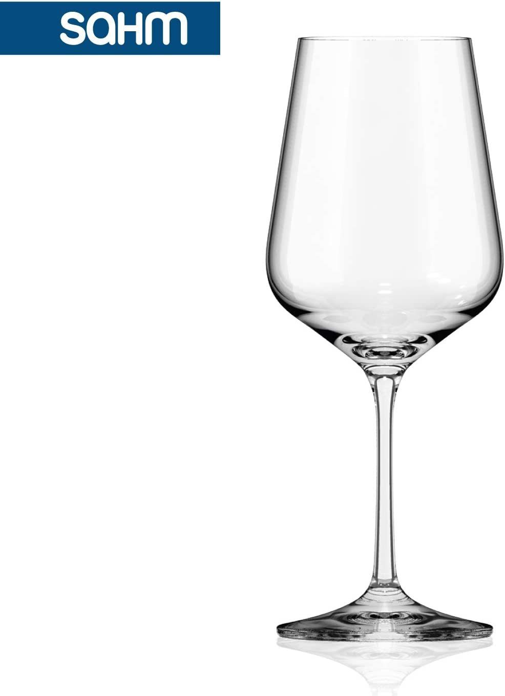 SAHM Weißweinglas Weingläser Weisswein Set 6 Stk - Weissweingläser 360ml, Edles Glas, 100% recycelbar