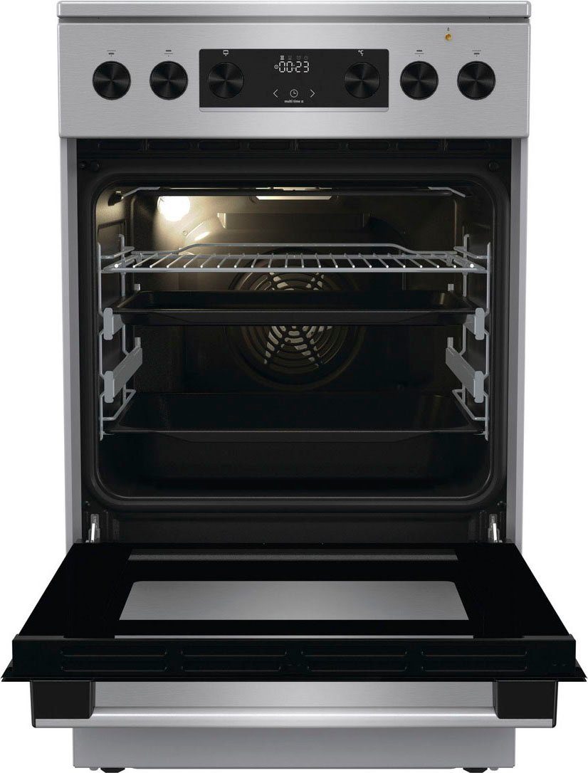 GORENJE Elektro-Standherd GECS5C, mit 2-fach-Teleskopauszug, Aqua Clean, ExtraSteam. Perfekte Backergebnisse auf Knopfdruck