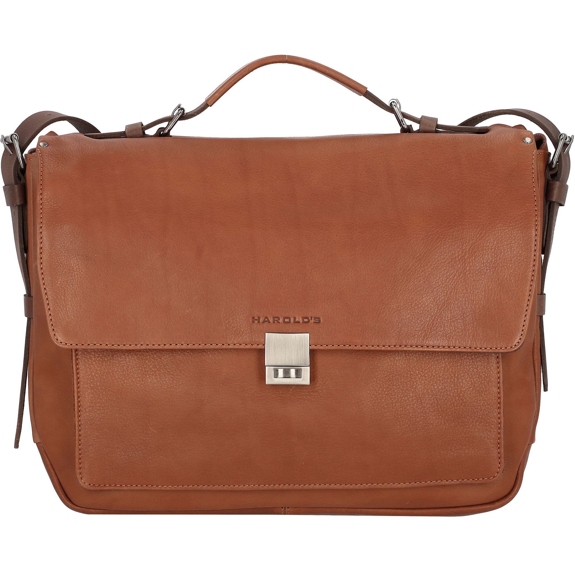 Harold's Aktentasche, Leder cognac/braun