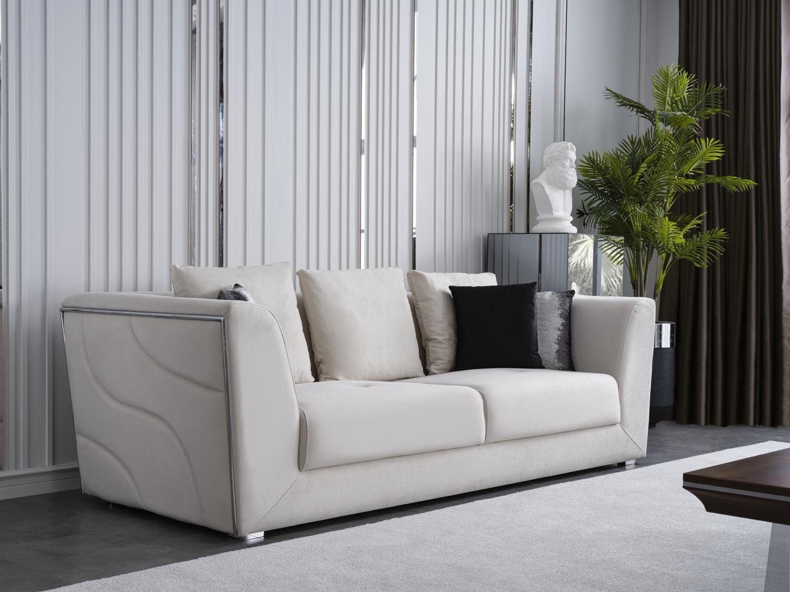 Holz Couchen Sofa Sofa, Dreisitzer Couch Möbel Polster Sofas Luxus JVmoebel xxl