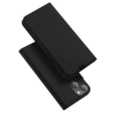 cofi1453 Handyhülle Buch Tasche "Dux Ducis" kompatibel mit iPhone 13, Kunstleder Schutzhülle Handy Wallet Case Cover mit Kartenfächern, Standfunktion Schwarz