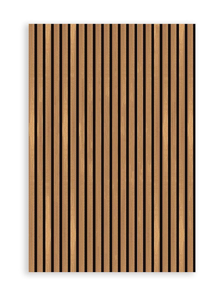 JANGAL Wandpaneel Wandpaneel Jangal Solid 10016 Teak MDF Furnier (1206x800x22mm), BxL: 800x1206 cm