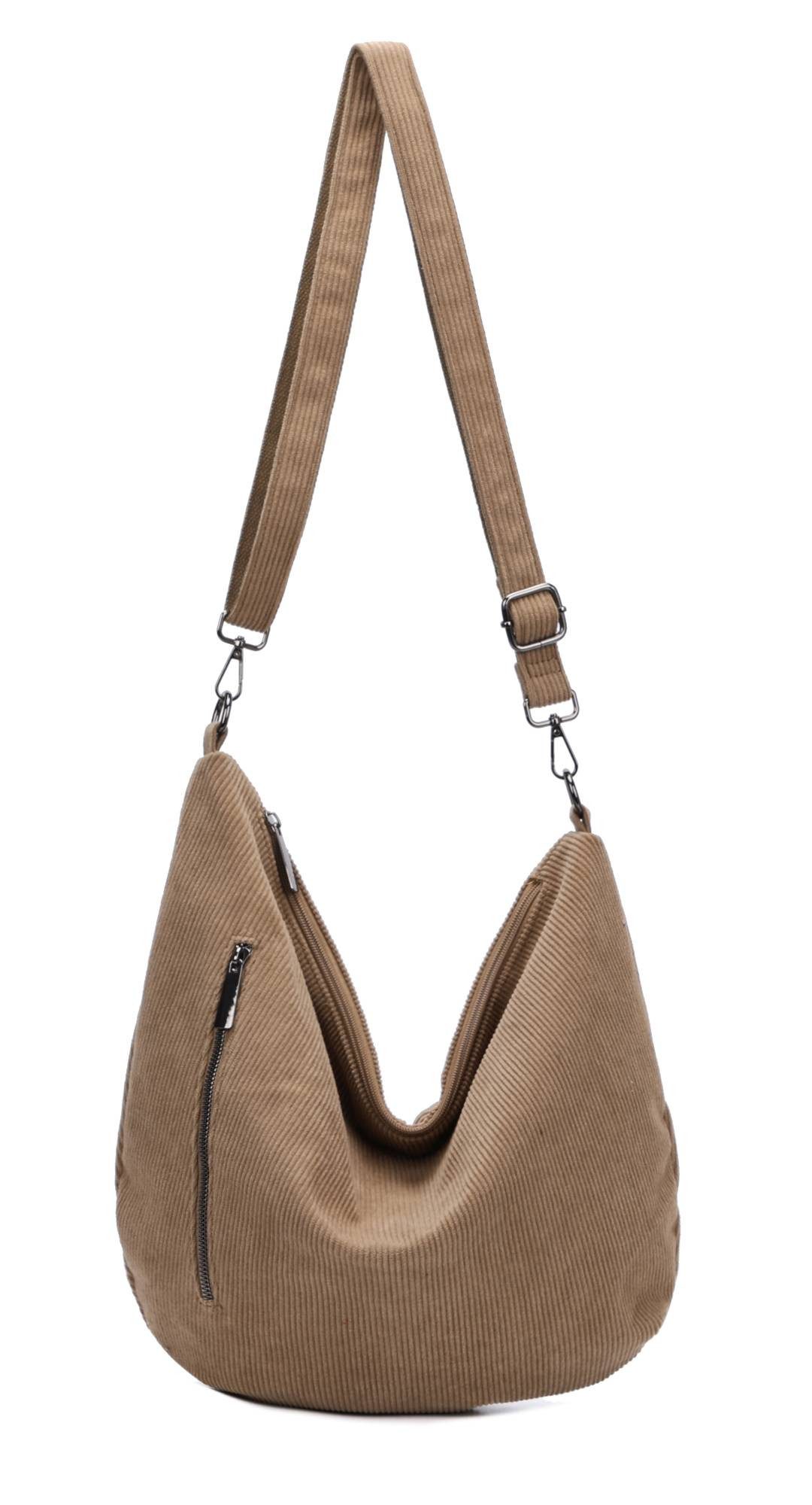 ITALYSHOP24 Schultertasche Damen Halbmond Tasche aus günstig online kaufen