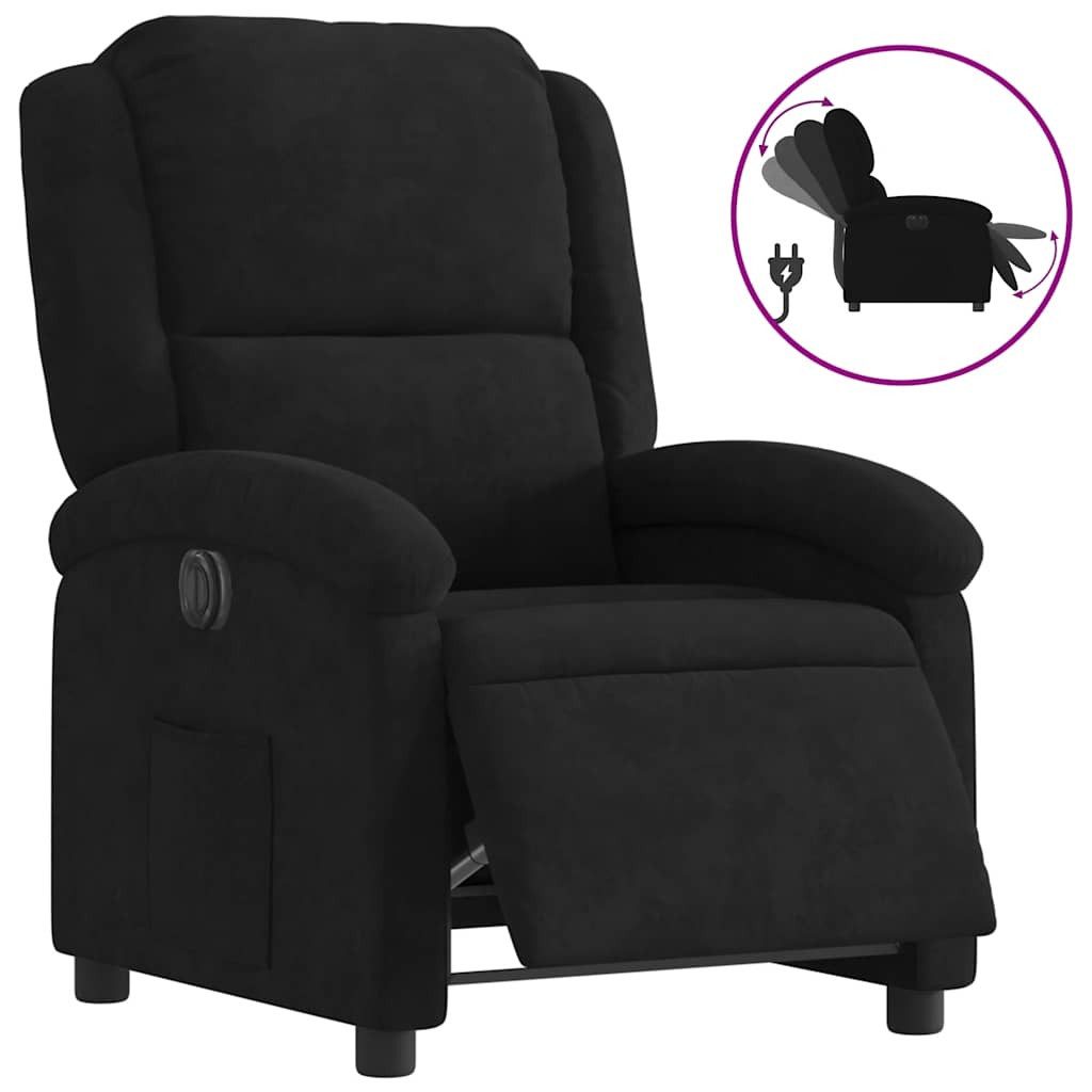 vidaXL Sessel Relaxsessel Elektrisch Schwarz Samt günstig online kaufen