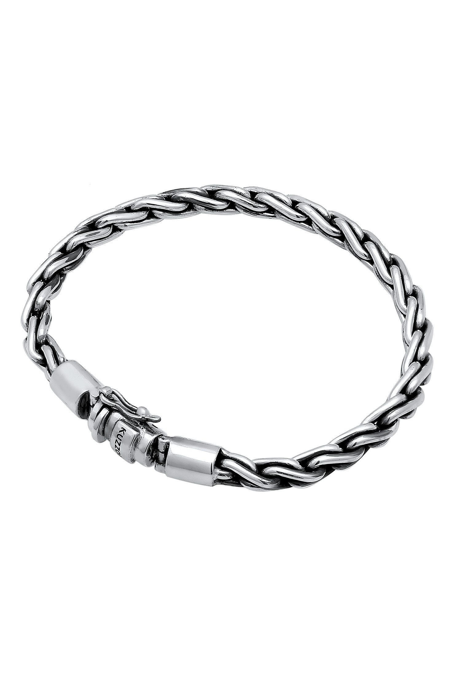 Kuzzoi Silberarmband Herren Kordel Kastenverschluss Unisex günstig online kaufen