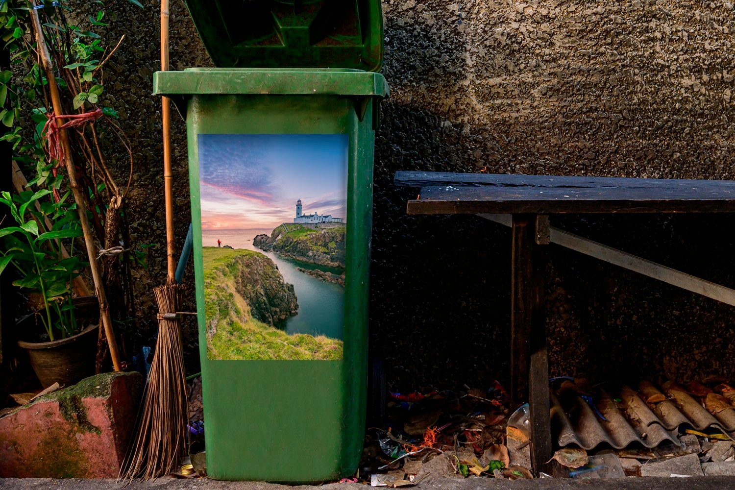 MuchoWow Wandsticker Leuchtturm von (1 Head St), Fanad Mülleimer-aufkleber, Sticker, Container, Abfalbehälter Mülltonne