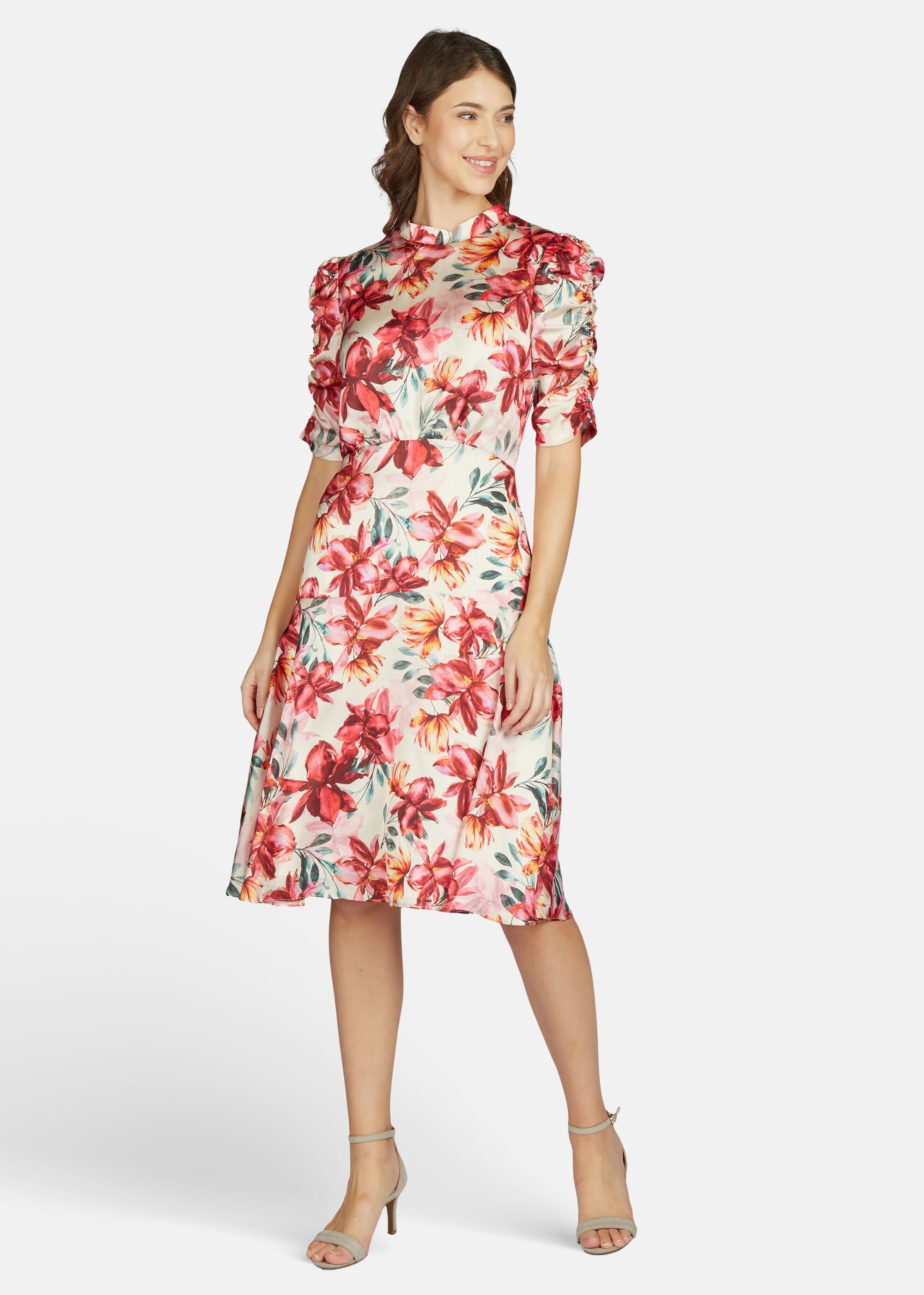 Kleo Abendkleid (1-tlg) Elegant schimmernder Satinstoff günstig online kaufen